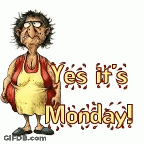 Its Monday Grumpy Lady GIF