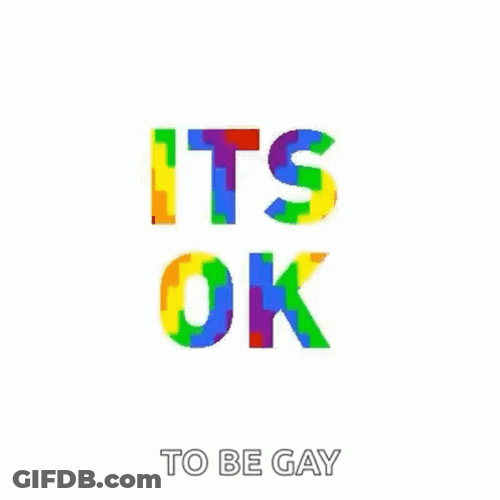 Its Ok To Be Gay Animated Text GIF
