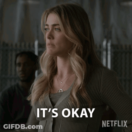 Its Okay Blonde Girl GIF