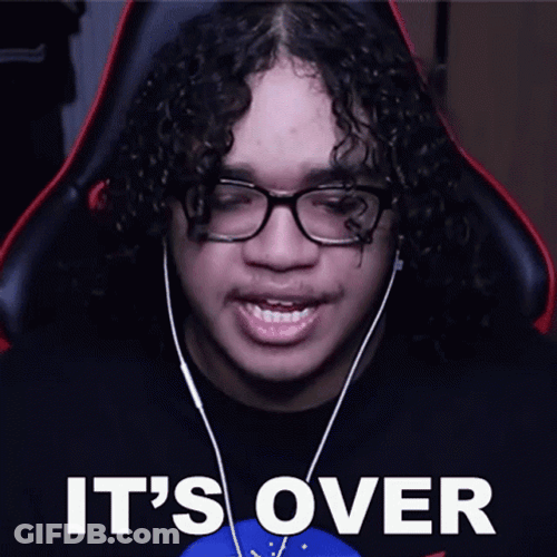 Its Over Curly Man GIF