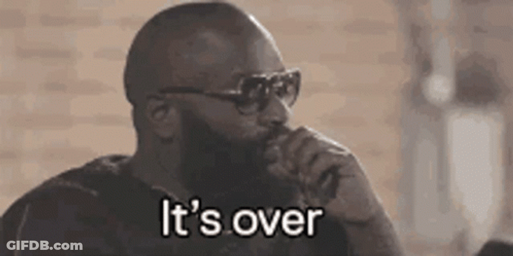 Its Over Man In Sunglasses GIF