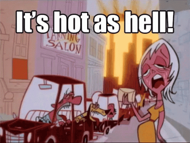 Its So Hot Lady Sweating GIF