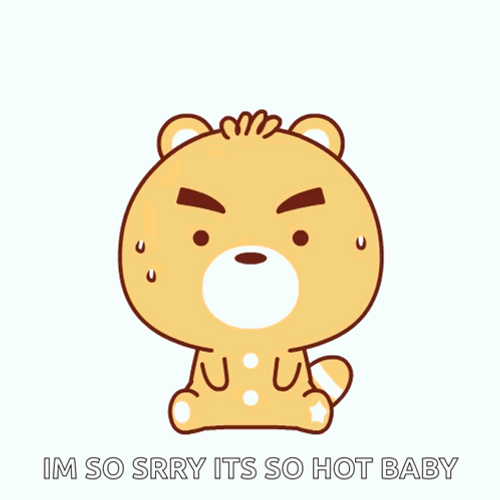 Its So Hot Melting Bear GIF