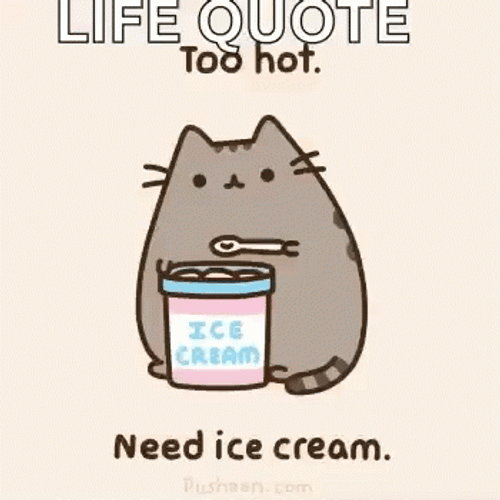 Its So Hot Pusheen Cat GIF
