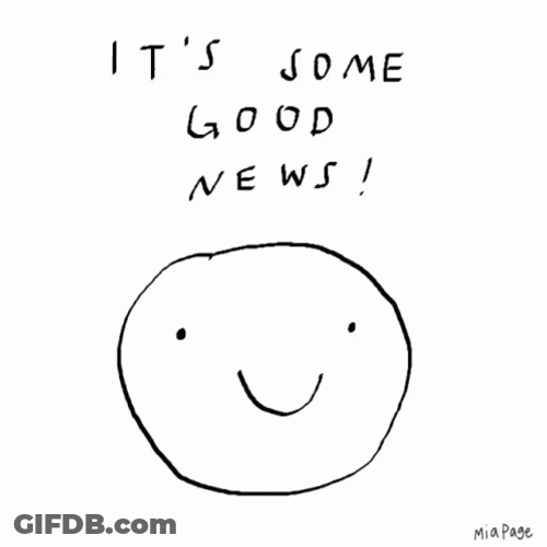 Its Some Good News Doodle Smiley GIF