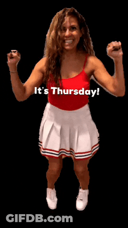 Its Thursday Cheerleader Dance GIF