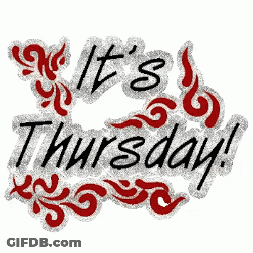 Its Thursday Glitter Outline GIF
