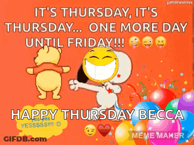 Its Thursday Snoopy And Winnie Dance GIF