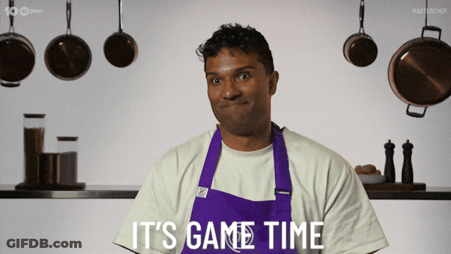 Its Time To Play The Game Nervous Chef GIF