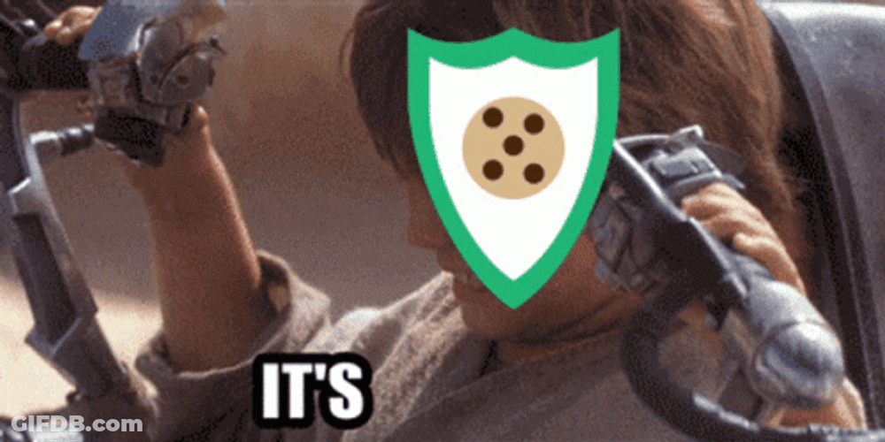 Its Working Cookie Shield Design GIF