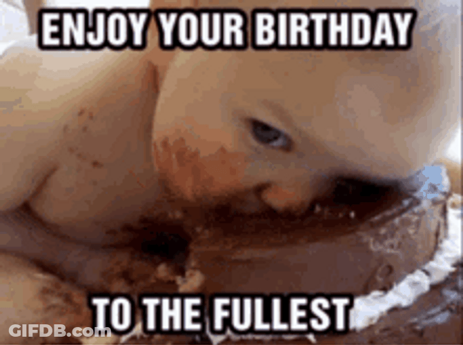 Its Your Birthday Baby Boy's Chocolate Cake GIF