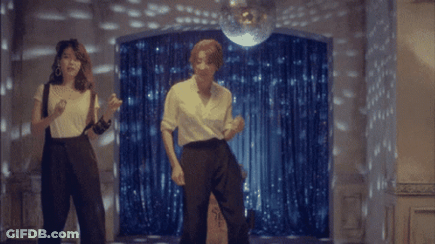 IU And Kim Wan Sun Groovy Dance GIF