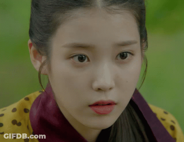 IU Cute Pouting Scarlet Heart GIF