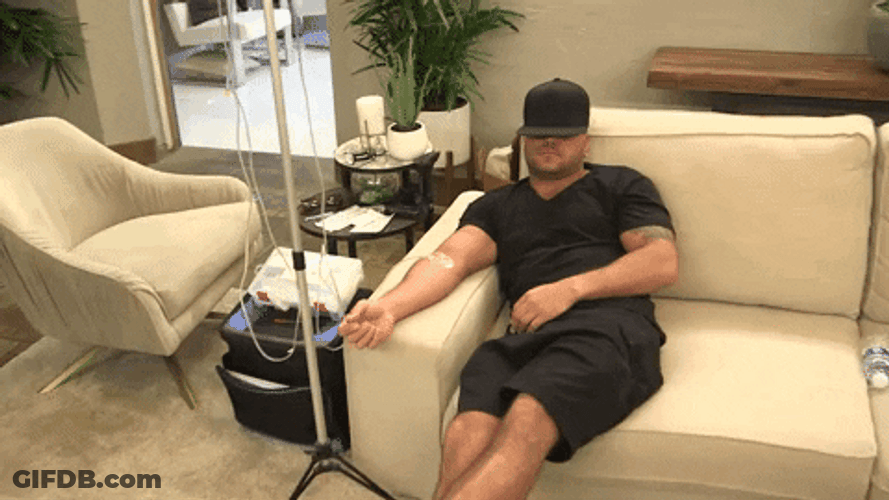 Iv Drip In Patient's Arm GIF