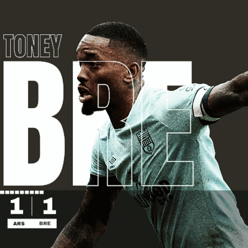 Ivan Toney Brentford Tie Score Graphics Art GIF