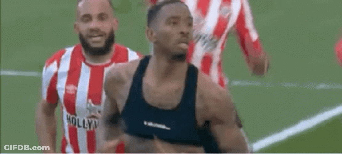 Ivan Toney Running Across Field GIF
