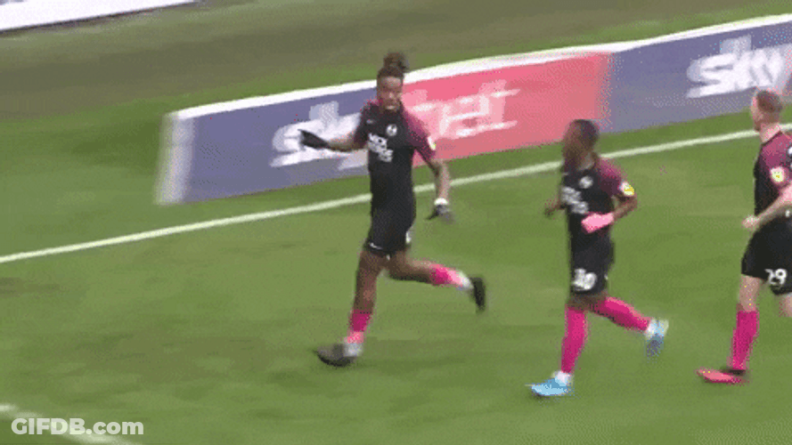Ivan Toney Silly Footwork With Teammates GIF
