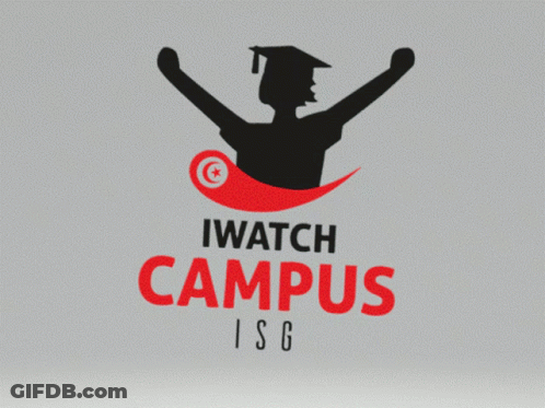 Iwatch Campus ISG Logo Silhouette Graduation Cap GIF