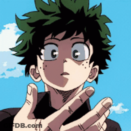 Izuku Midoriya Look At His Hands GIF