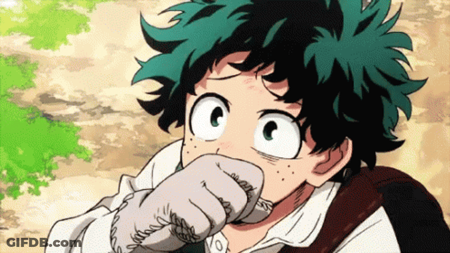Izuku Midoriya Rubbing His Nose GIF