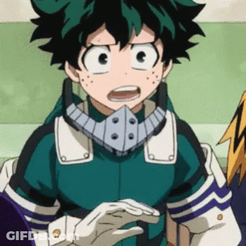 Izuku Midoriya Talking Alone GIF
