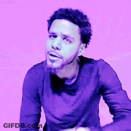 J Cole Rapping Arms Closed GIF
