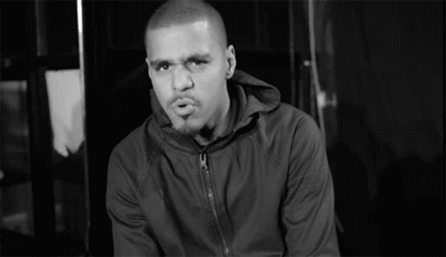 J Cole Salute Sign GIF