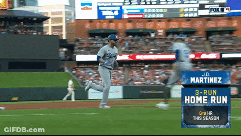 J.D. Martinez 3-Run Home Run GIF