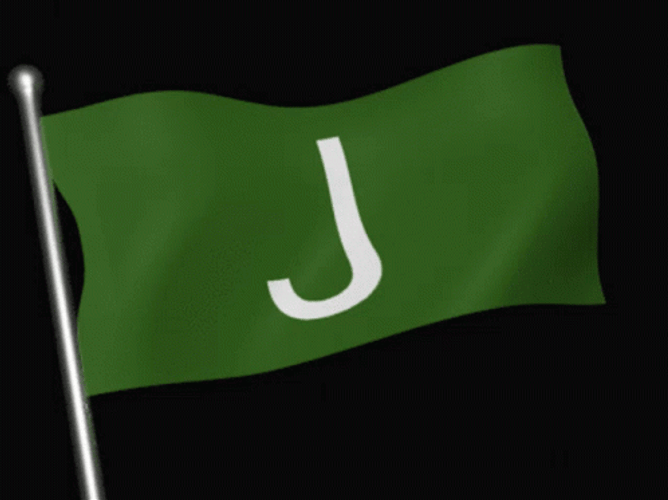 J On A Green Flag GIF