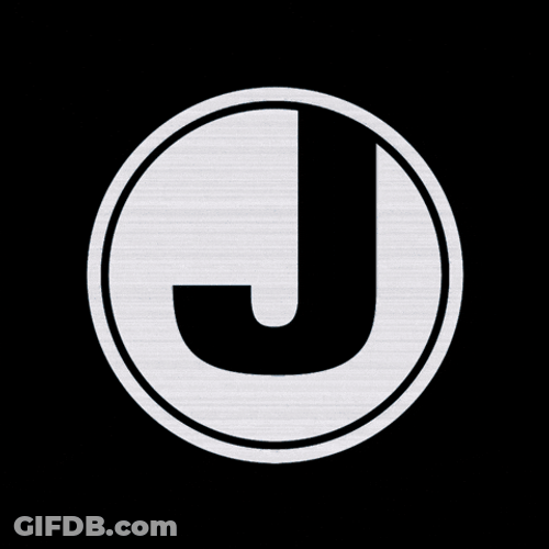 J On Blue Logo GIF