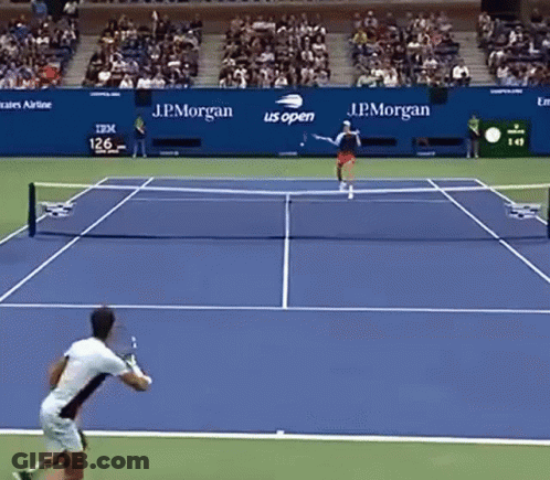 J.p. Morgan Is One Of The Sponsors Of The Tennis Tournament GIF