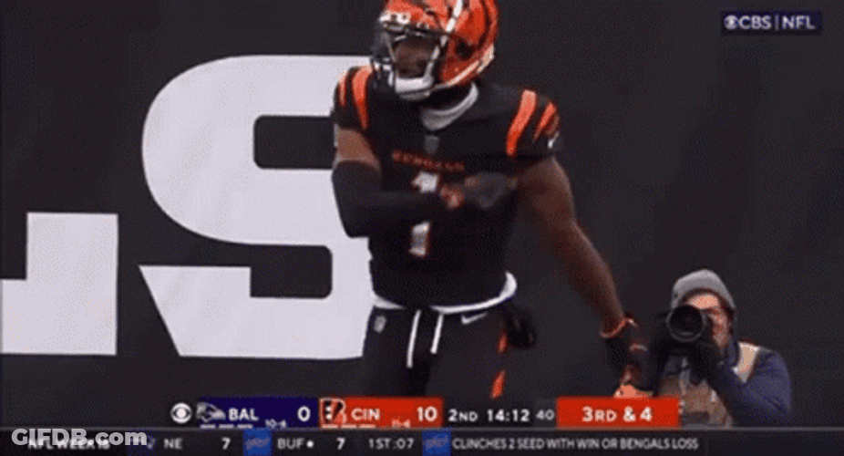 Ja'marr Chase Funny Walking Touchdown GIF