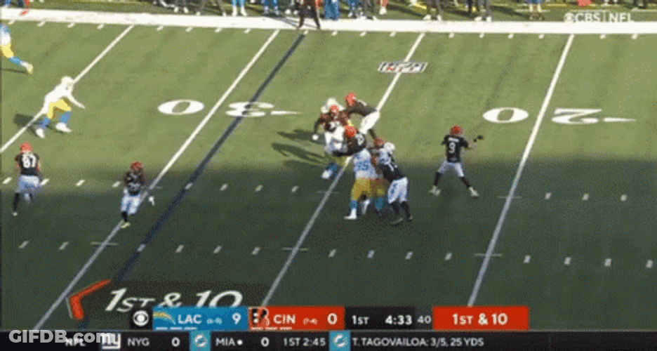 Ja'marr Chase Running Fall GIF