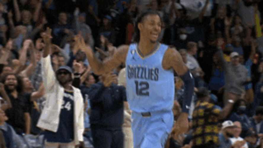 Ja Morant Gun Happily Running GIF