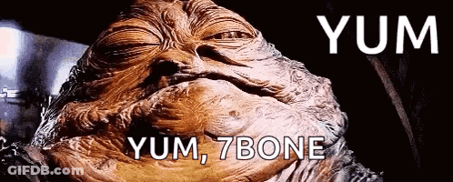 Jabba The Hutt Statue Yum Yum 7Bone GIF