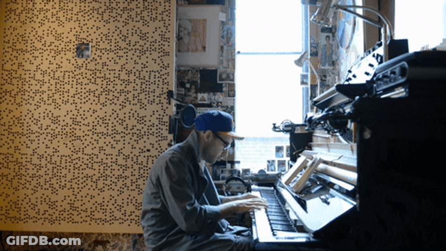 Jack Antonoff Playing Piano GIF