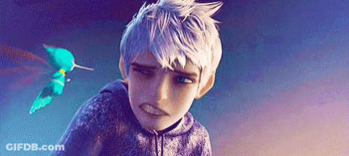 Jack Frost From Rise Of The Guardians Next To Hummingbird GIF