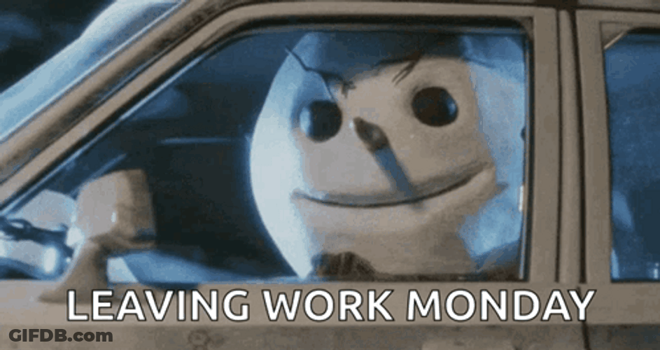 Jack Frost Leaving Work Monday GIF