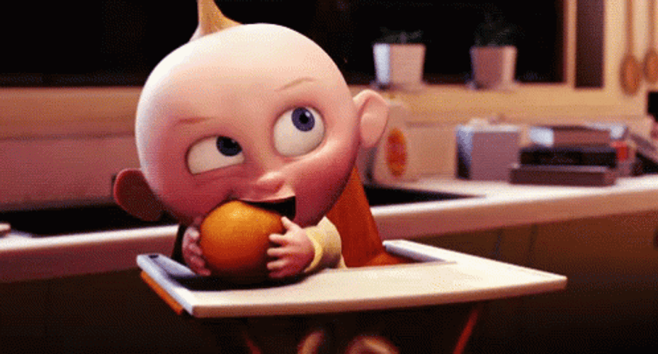 Jack Jack Eating Orange GIF
