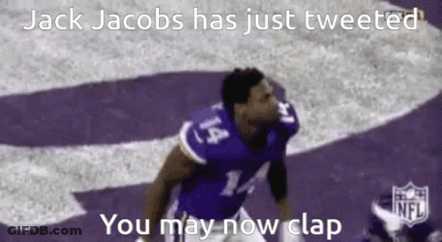 Jack Jacobs Tweets You May Now Clap Purple Field GIF