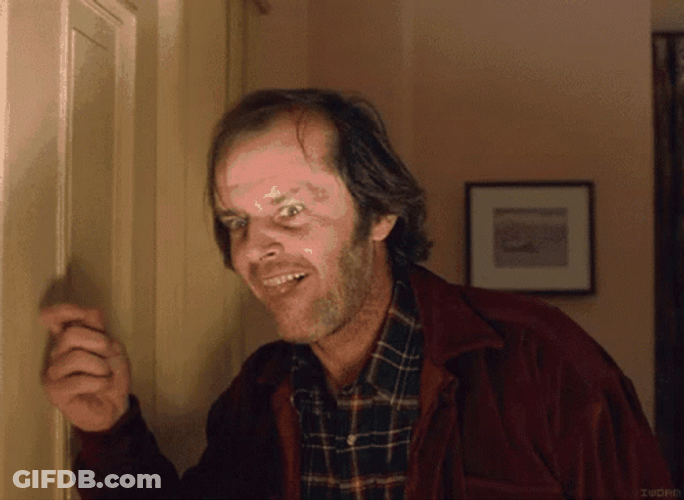 Jack Nicholson Creepy Knock Knock GIF