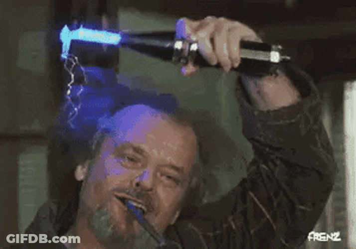 Jack Nicholson Electricity Hair GIF