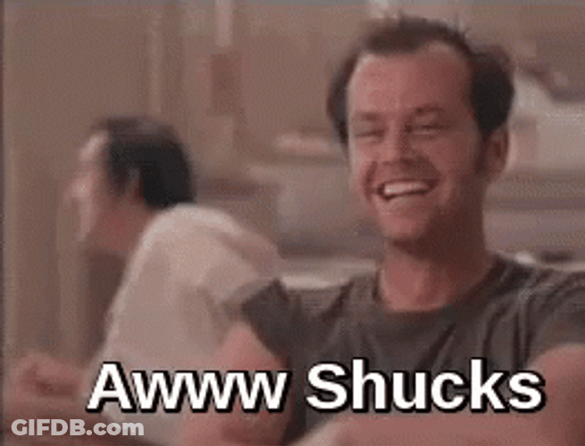 Jack Nicholson Feeling Flattered GIF