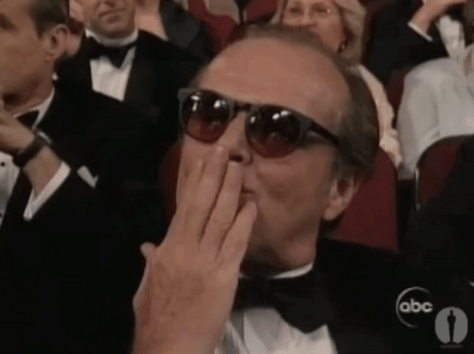 Jack Nicholson Flying Kiss GIF