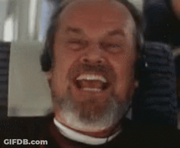 Jack Nicholson Nodding Big Laugh Anger Management GIF
