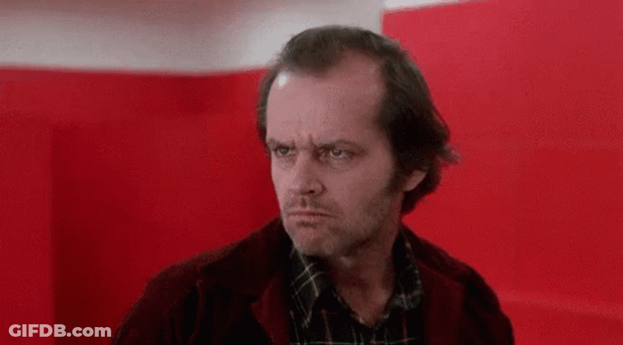 Jack Nicholson Nodding Insane Reaction GIF