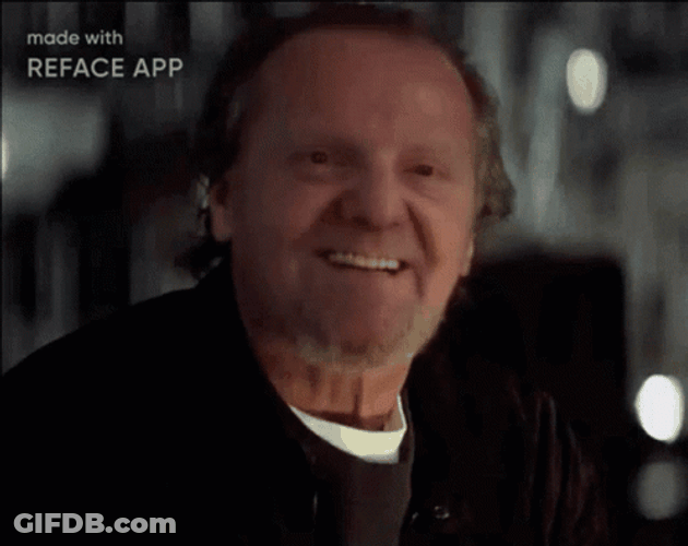 Jack Nicholson Nodding Reface App GIF