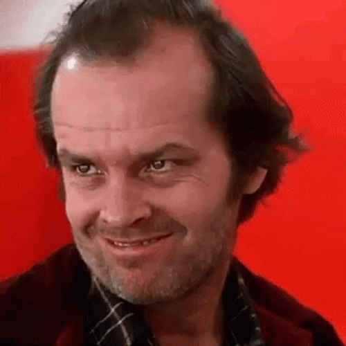 Jack Nicholson Nodding Rolling Eyes GIF