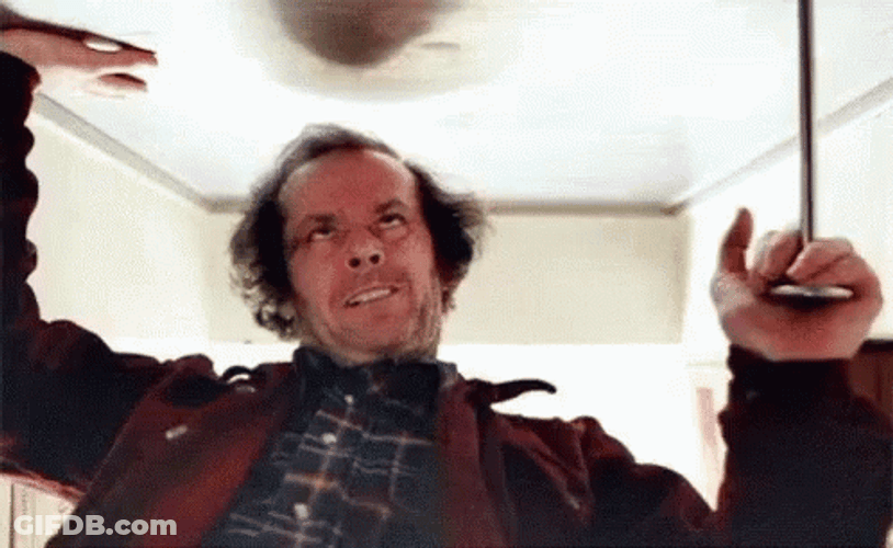 Jack Nicholson Nodding Tapping Door GIF