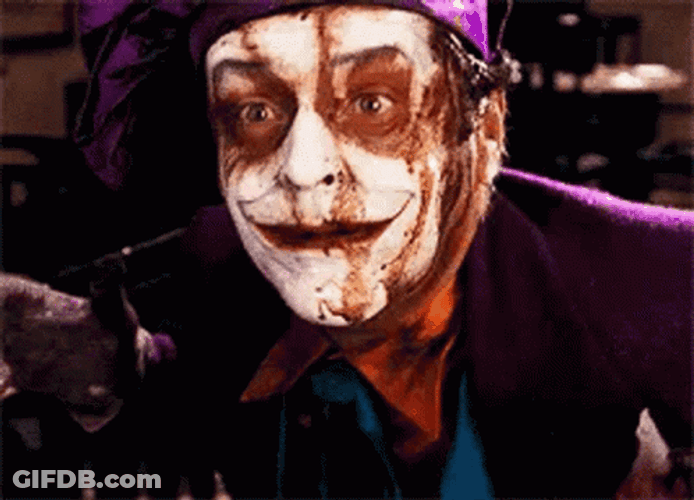 Jack Nicholson Nodding The Joker Laughing GIF